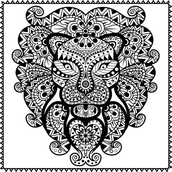 Abstract Animal Coloring Pages